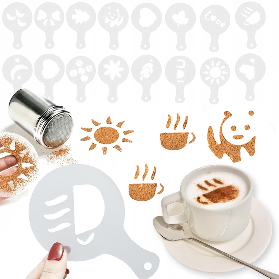 16pcs Coffee Latte Art Stencil - Coffee Stencil Art review and price