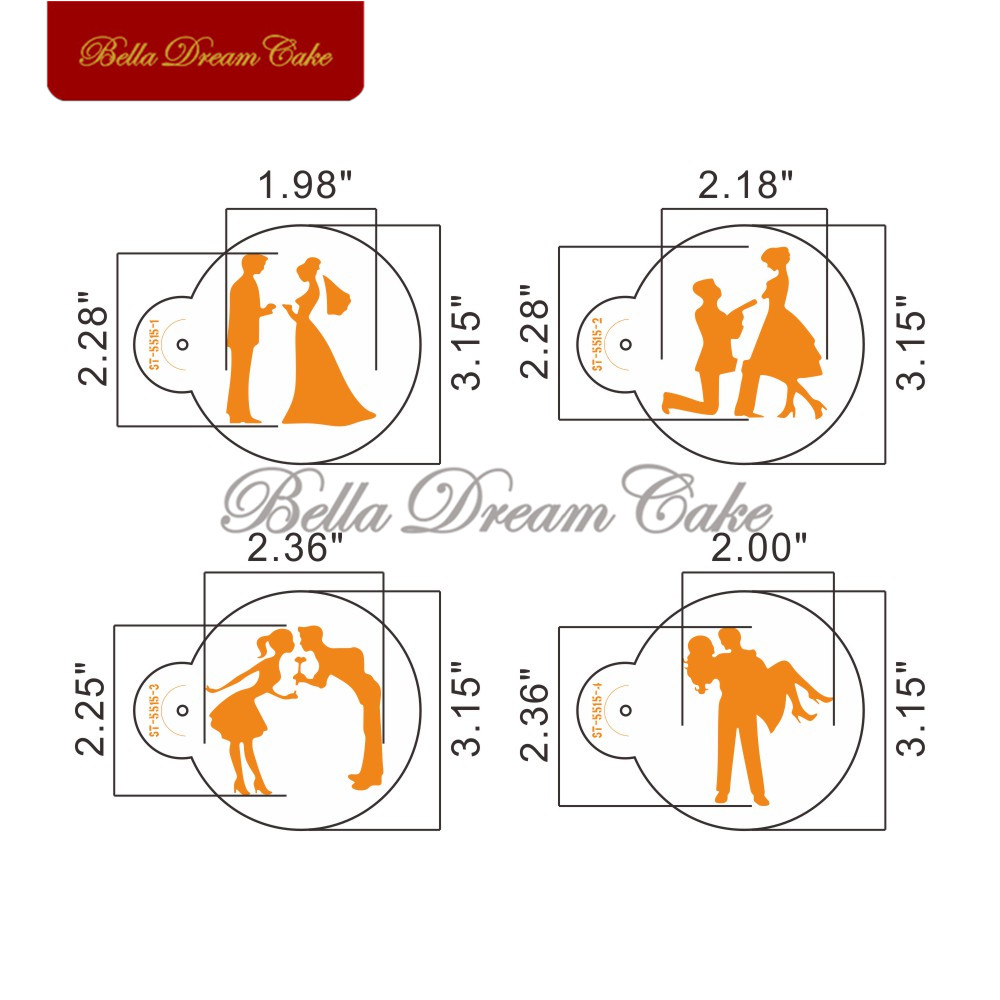 Couple Lovers Cookies Stencil  - Coffee Stencil Art review and price
