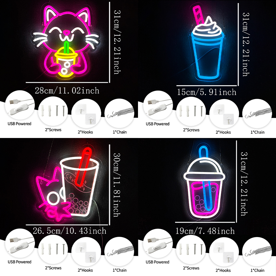 Milk Tea Neon Sign For Wall De - Coffee Tea Neon Sign review and price
