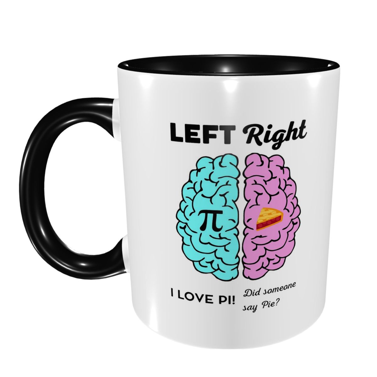 Left Right Brain Hemisphere Pi - Coffee Tea Joke review and price