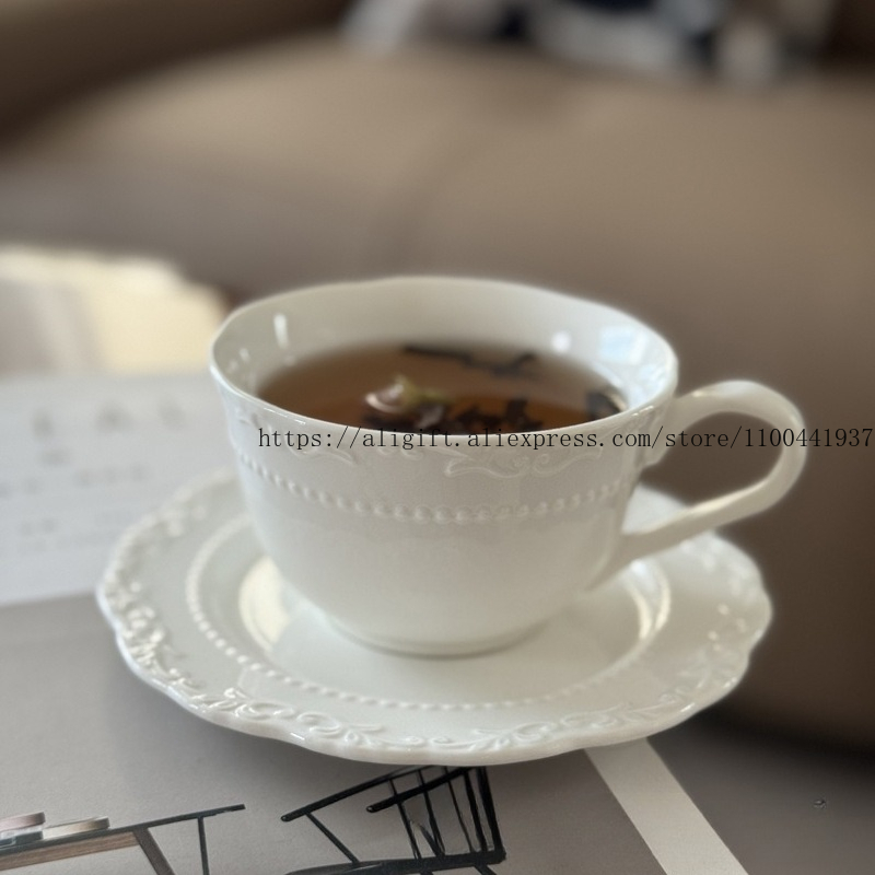 French Light Luxury Embossed F - Tea Coffee Pot Set review and price