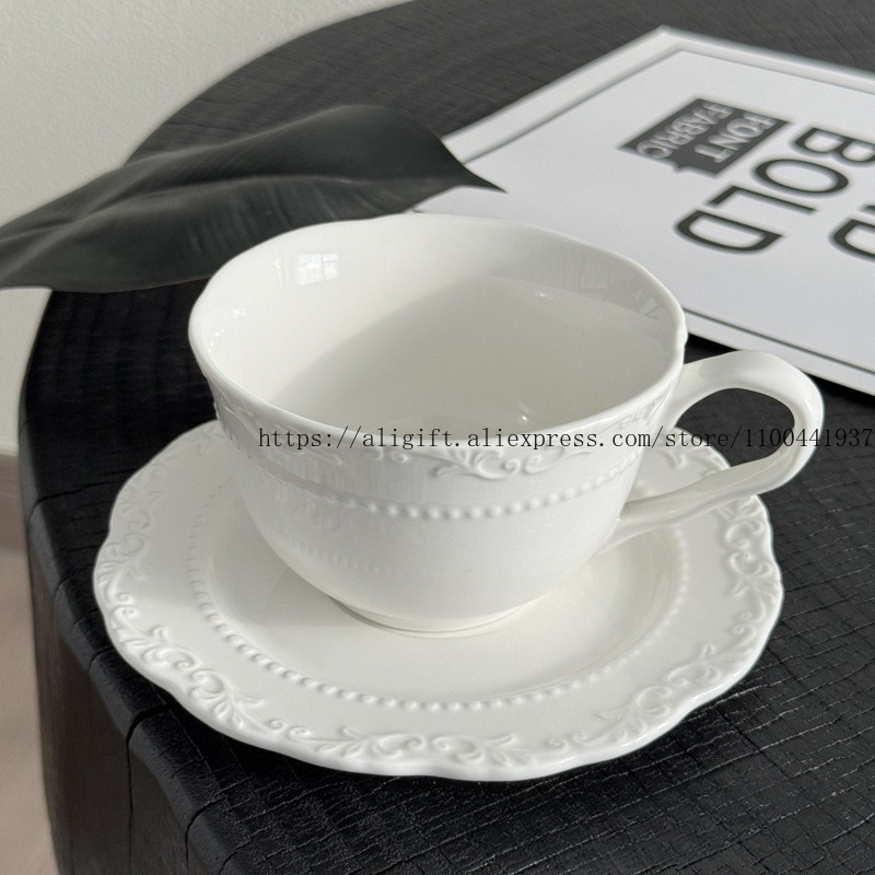 French Light Luxury Embossed F - Tea Coffee Pot Set review and price