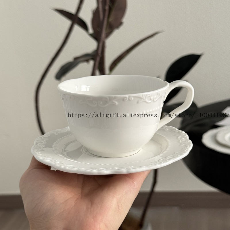 French Light Luxury Embossed F - Tea Coffee Pot Set review and price