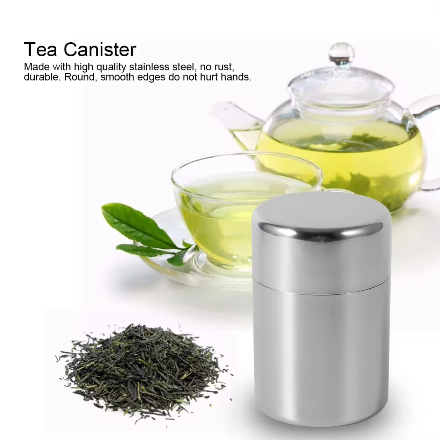 Stainless Steel Tea Leaf Tins  - Coffee Tea Sugar Canisters review and price