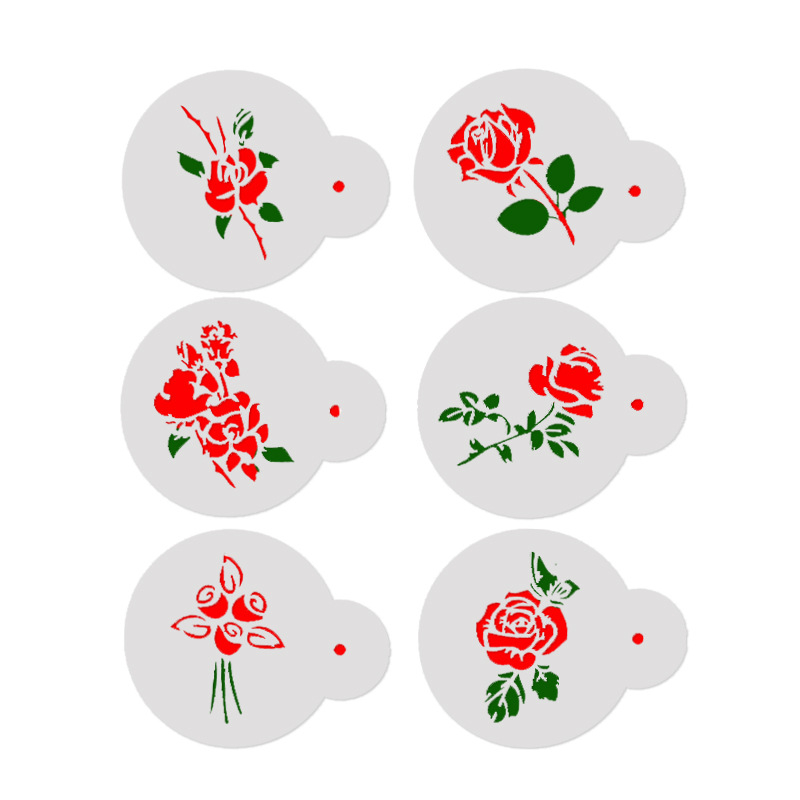 Aomily 6pcs/Set Special Variou - Coffee Stencil Art review and price