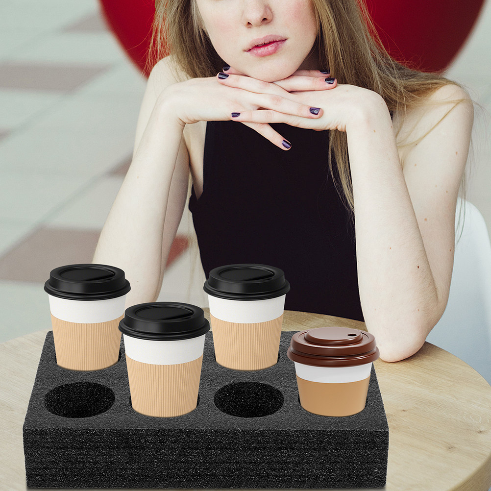 2Pcs Milk Tea Cup Holder Tray  - Coffee Tea Cups review and price