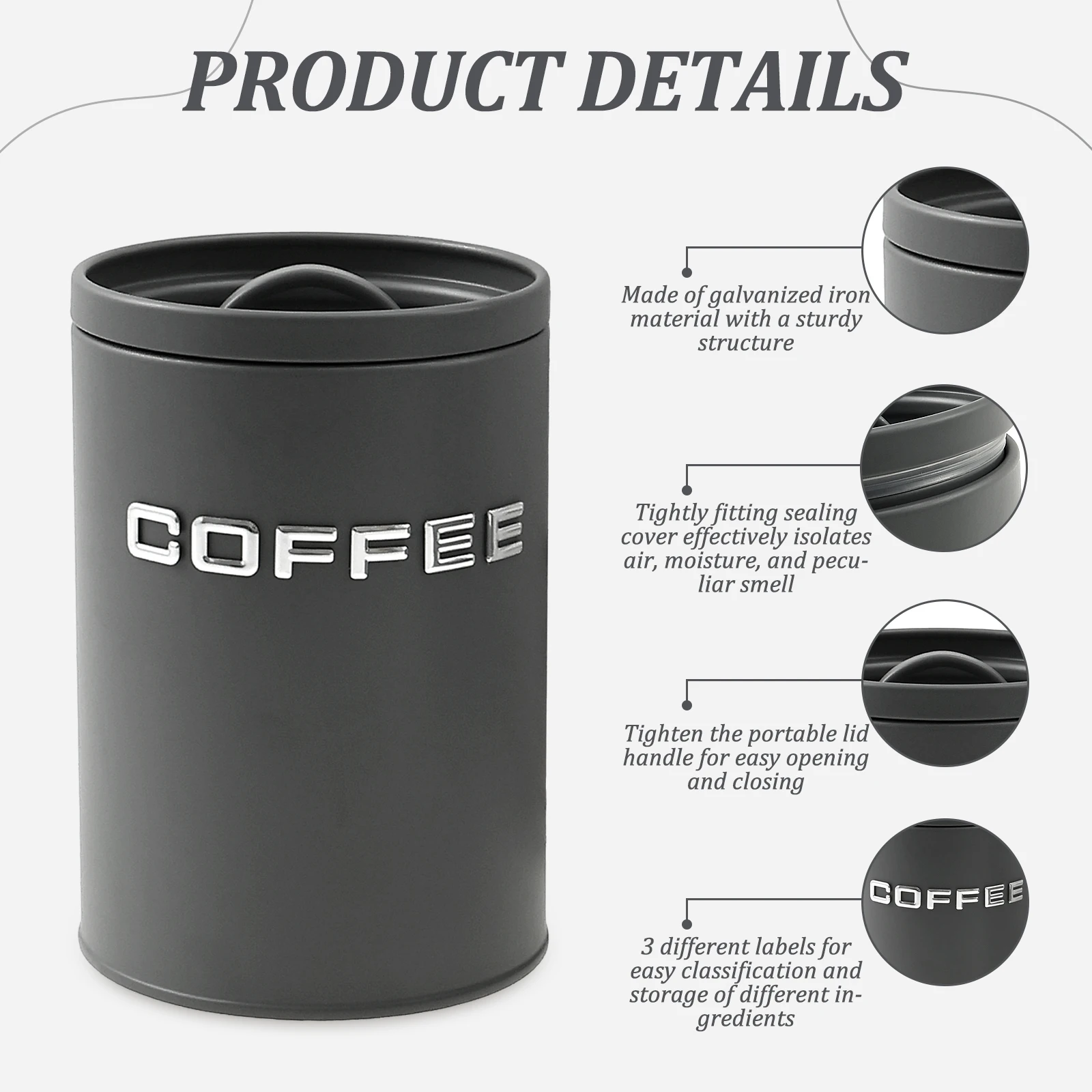 3 Pcs Tea Coffee Sugar Caniste - Coffee Tea Sugar Canisters review and price