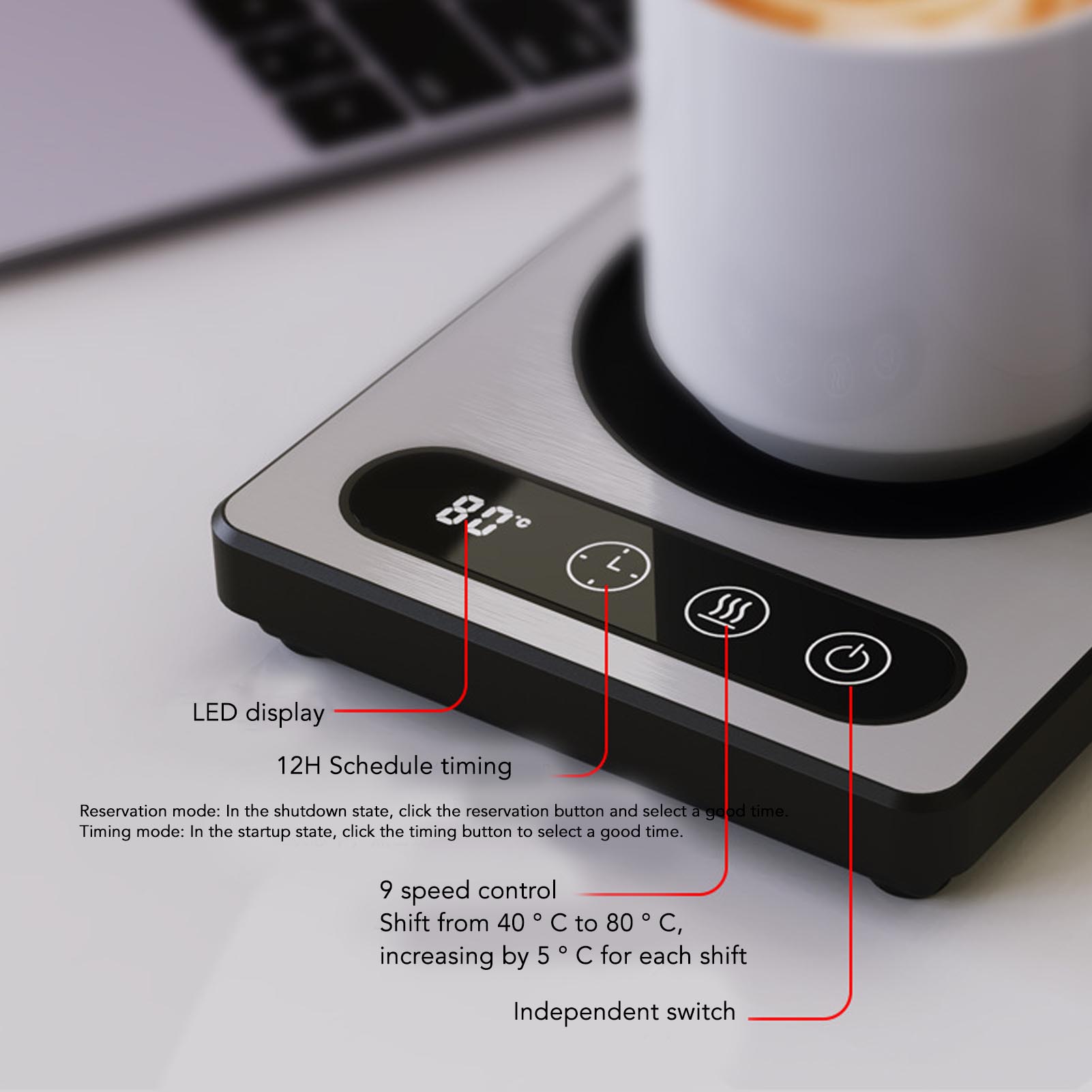 36W Coffee Cup Heater Touch Co - Coffee Tea Warmer review and price