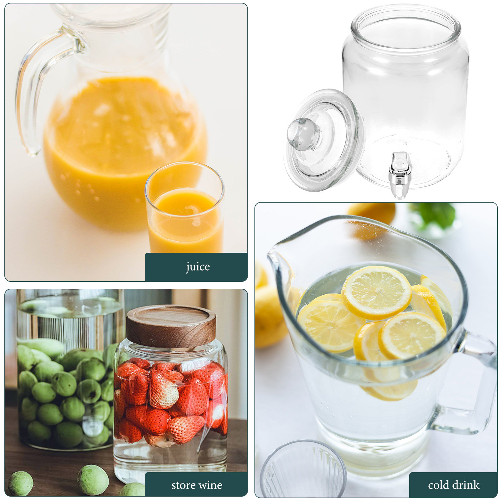 1L Glass Wine Jar with Tap Sea - Cold Brew Jar review and price
