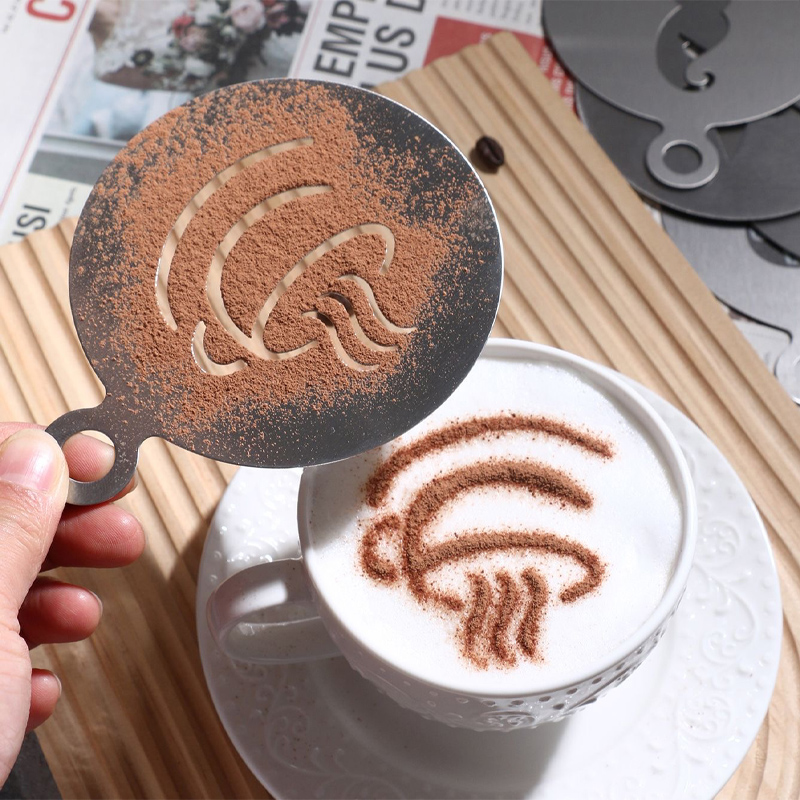 4PCS/Set  Stainless Steel Coff - Coffee Stencil Art review and price