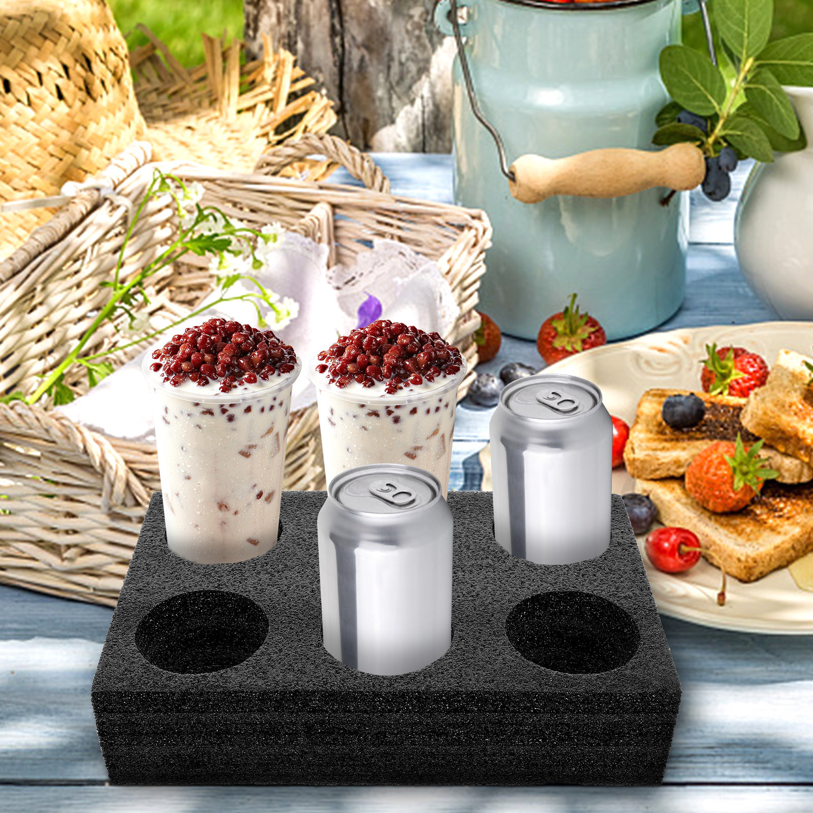6-Hole Beverage Cup Holder Por - Coffee Tea Cups review and price