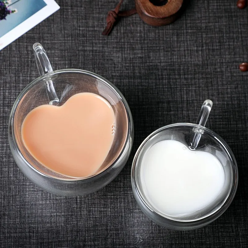 Heart Love Shaped Glass Mug Do - Lemon Tea Coffee review and price