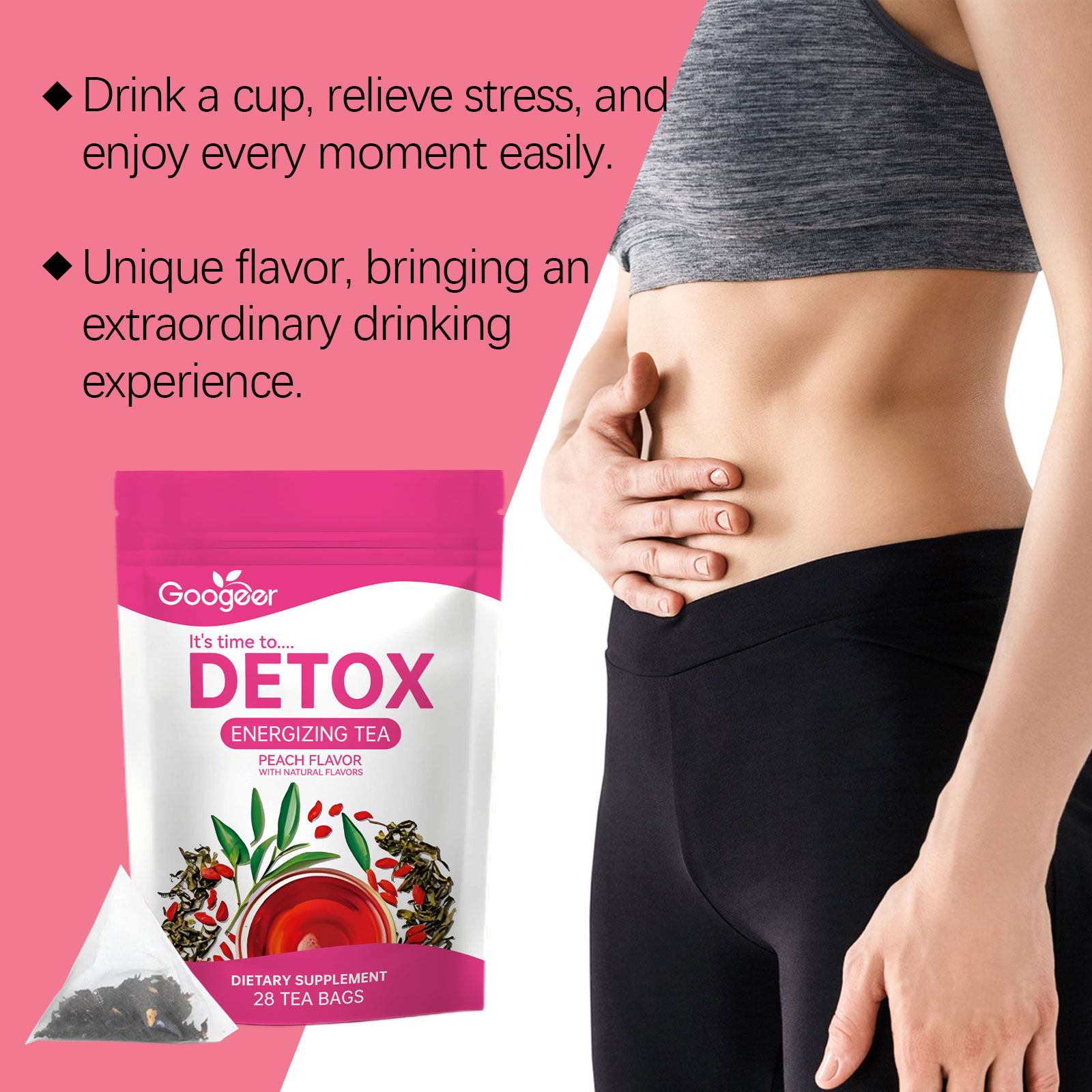Googeer 28pcs Herbal Detox Tea - Coffee Tea For Weight Loss review and price