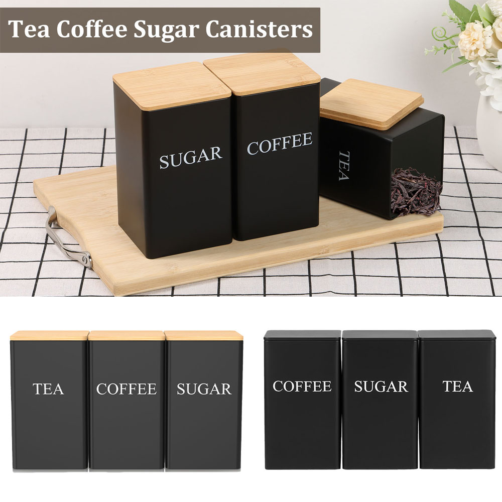 Coffee Bean Storage Jar Metal  - Coffee Tea Sugar Canisters review and price