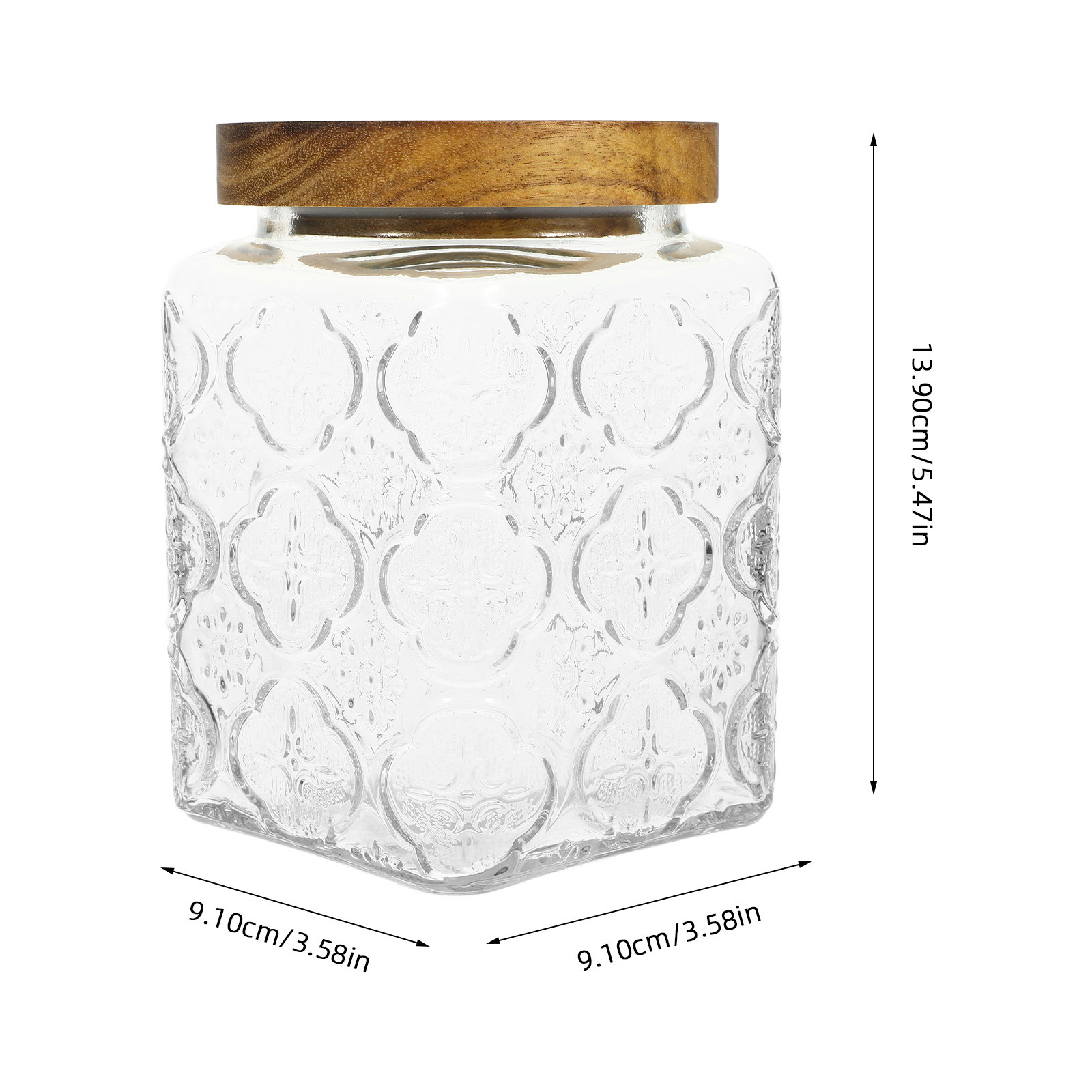 Glass Sealed Jar Wood Lid Airt - Coffee Tea Sugar Canisters review and price
