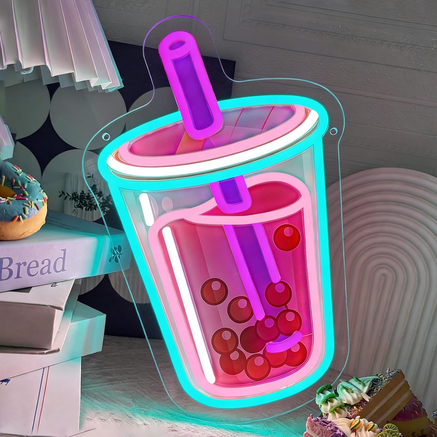 Bubble Tea Neon Sign USB Power - Coffee Tea Neon Sign review and price