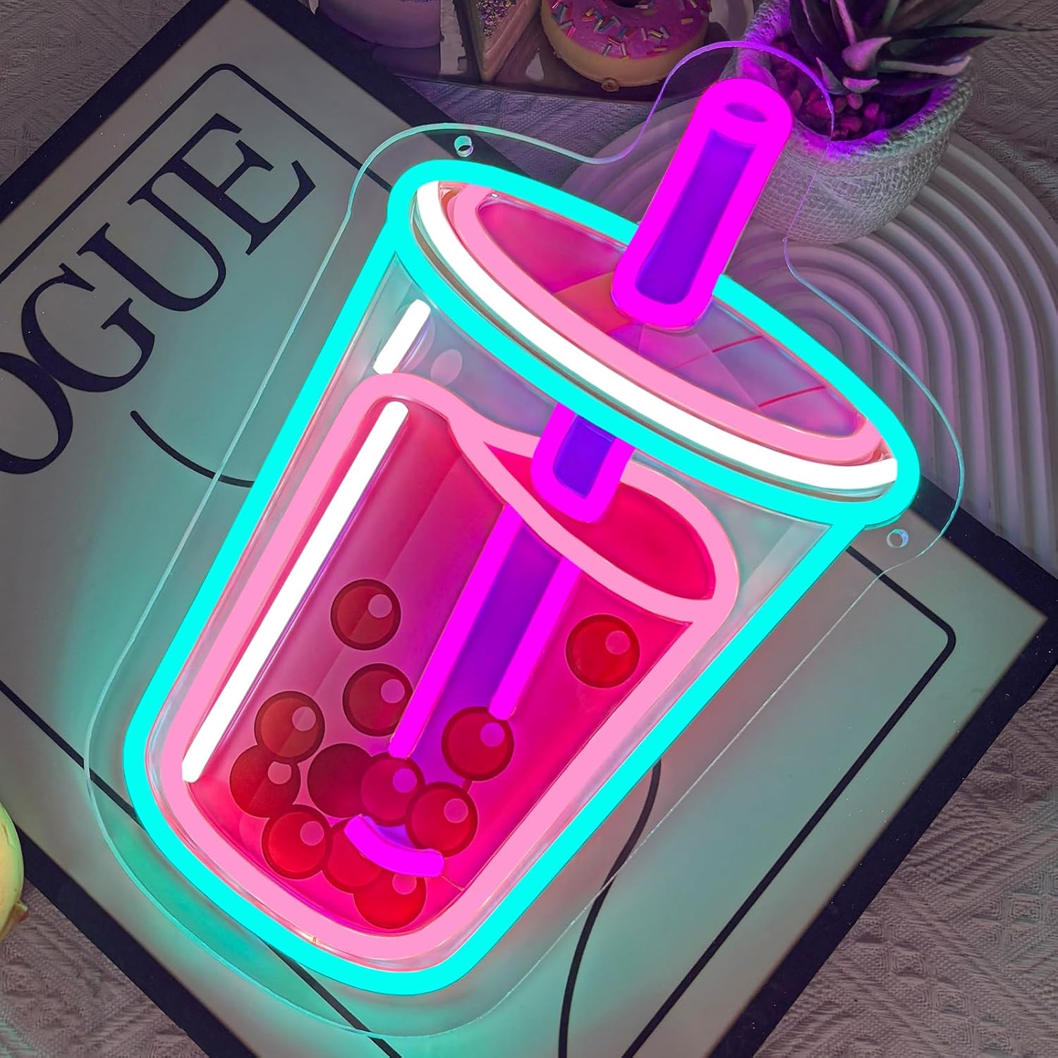 Bubble Tea Neon Sign USB Power - Coffee Tea Neon Sign review and price